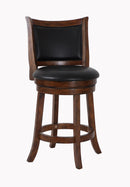 BRISTOL 24" COUNTER STOOL-DK BROWN W/PU SEAT