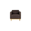 AIDEN CHAIR W/1 THROW PILLOW-CHOCOLATE