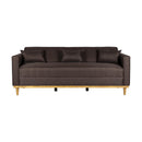 AIDEN SOFA W/3 THROW PILLOWS-CHOCOLATE
