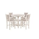 AMY 5 PC COUNTER TABLE SET-BISQUE