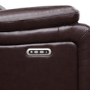CICERO SOFA W/ PWR FR & HR -BROWN