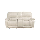 CICERO CONSOLE LOVESEAT W/ PWR FR & HR-CREAM