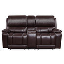 CICERO CONSOLE LOVESEAT W/ PWR FR & HR-BROWN