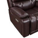 CICERO GLIDER RECLINER W/ PWR FR & HR-BROWN