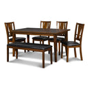 DIXON STD DINING 6 PC SET-DK ESPRESSO
