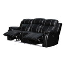 FUSION DUAL RECLINER SOFA W/PWR FTRST-EBONY