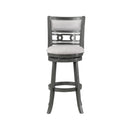 GIA 29" SWIVEL BARSTOOL-GRAY W/GRAY FABRIC SEAT