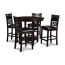 GIA ROUND COUNTER DINING 5 PC SET-EBONY