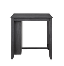 HESTON 36" STORAGE COUNTER TABLE SET W/2 CHAIRS-GRAY