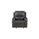 LINTON LEATHER GLIDER RECLINER-GRAY