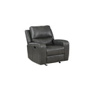 LINTON LEATHER GLIDER RECLINER W/ PWR FR-GRAY