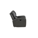 LINTON LEATHER GLIDER RECLINER-GRAY