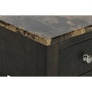 NOAH END TABLE WITH DRAWER-ESPRESSO W/FAUX MARBLE TOP