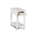 NOAH END TABLE WITH DRAWER-WHITE