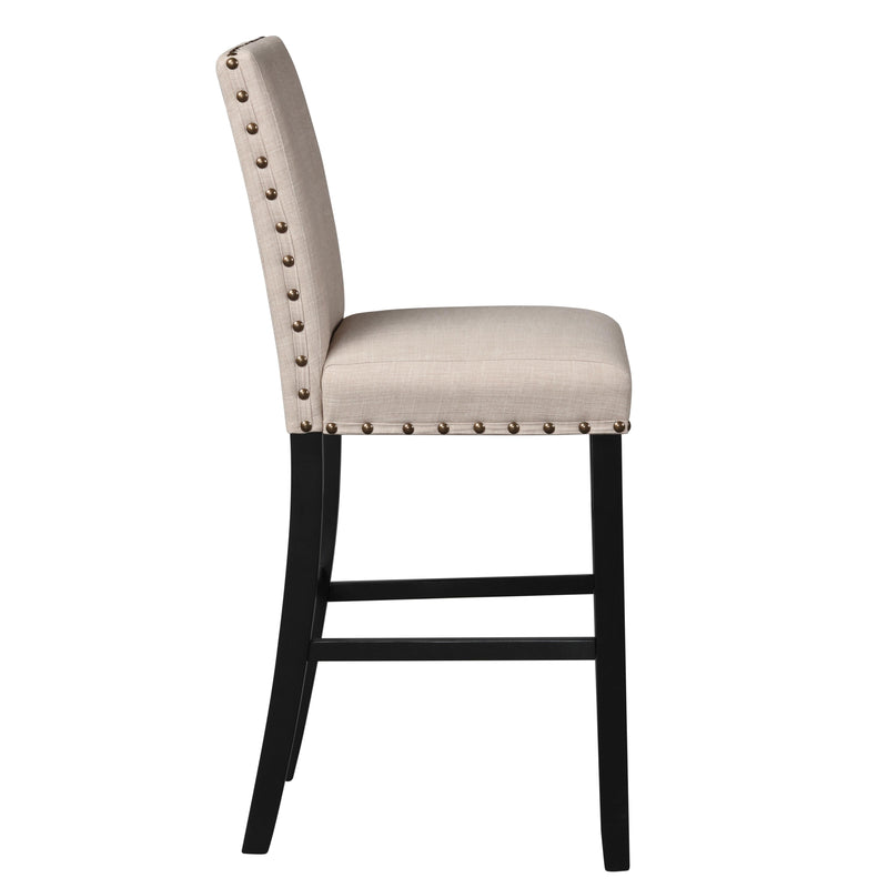 CRISPIN NATURAL BEIGE BAR CHAIR- (2/ Ctn)