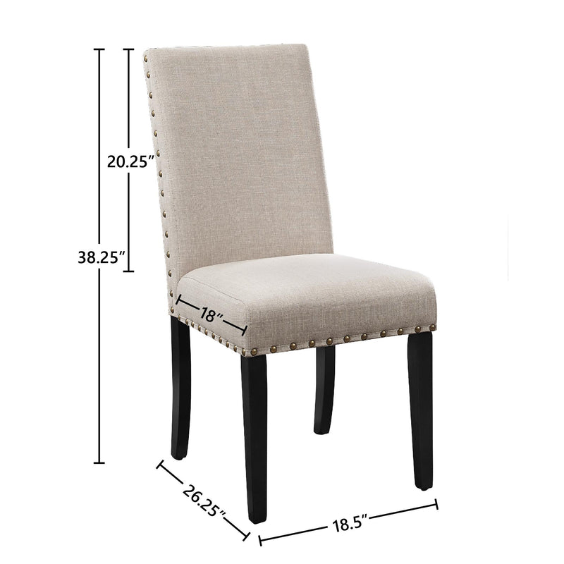 CRISPIN NATURAL BEIGE DINING CHAIR- (2/Ctn)