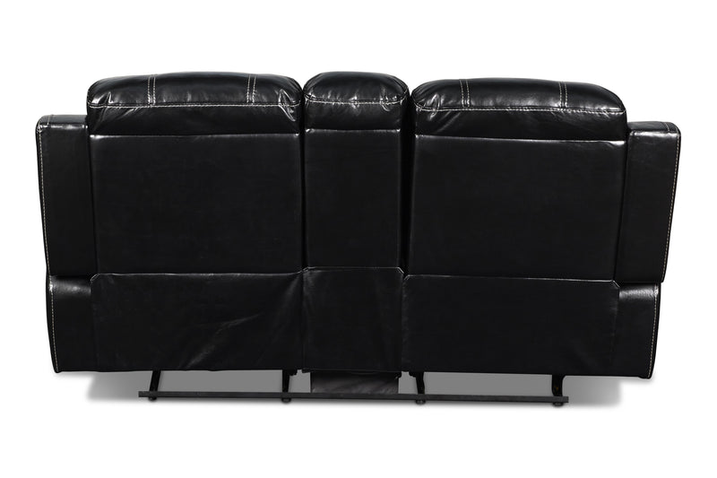 FUSION CONSOLE LOVESEAT W/SPEAKER-EBONY