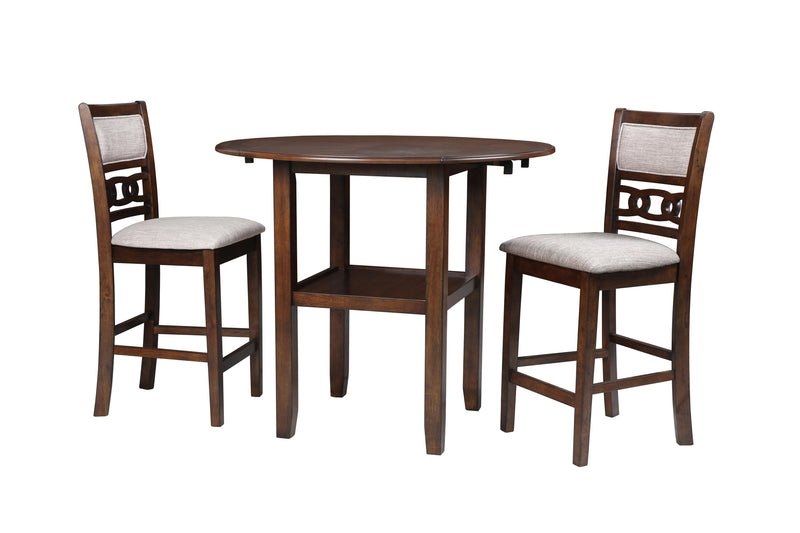 GIA 42" COUNTER  DROP LEAF TABLE W/2 CHAIRS-CHERRY image