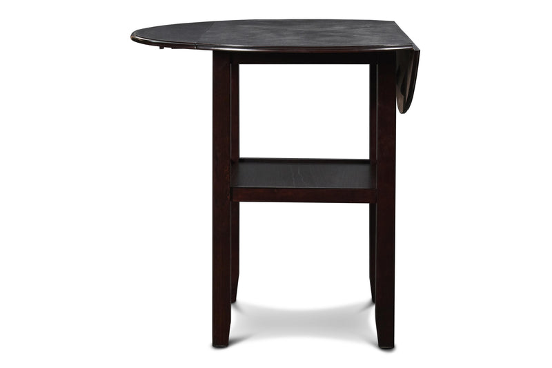 GIA 42" COUNTER  DROP LEAF TABLE W/2 CHAIRS-EBONY