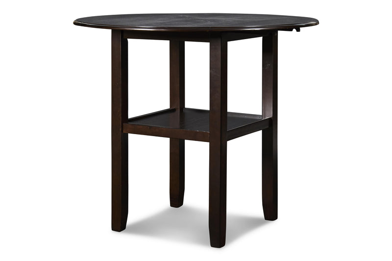 GIA 42" COUNTER  DROP LEAF TABLE W/2 CHAIRS-EBONY