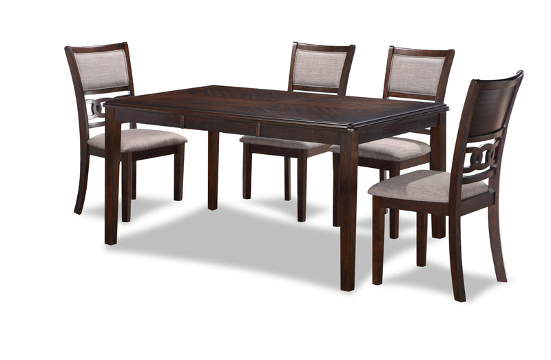 GIA 60" DINING TABLE+CHAIRS (5 PCS/CTN) -CHERRY