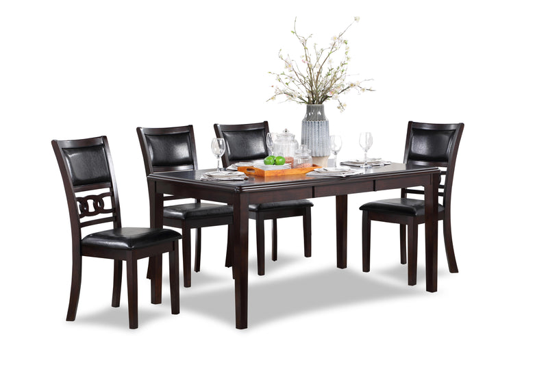 GIA 60" DINING TABLE+CHAIRS (5 PCS/CTN) -EBONY