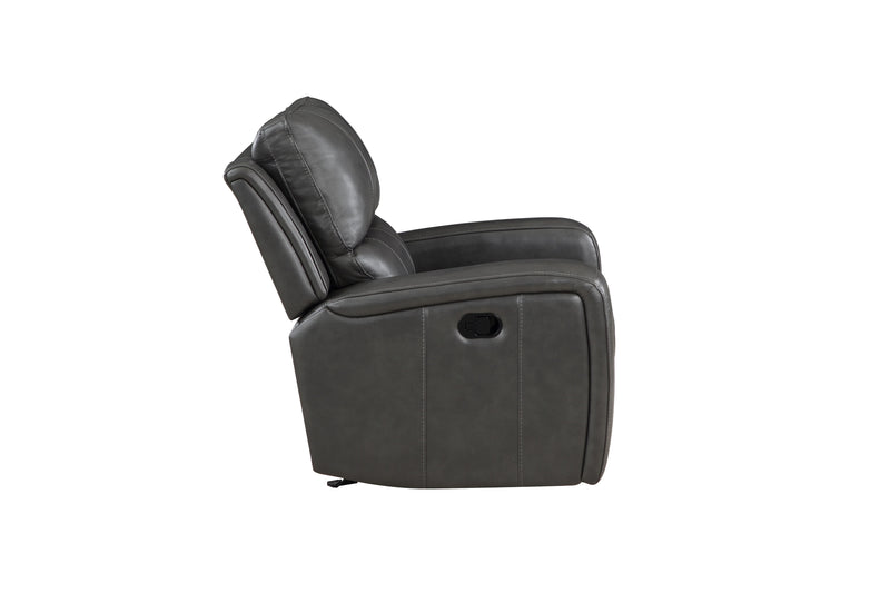 LINTON LEATHER GLIDER RECLINER W/ PWR FR-GRAY