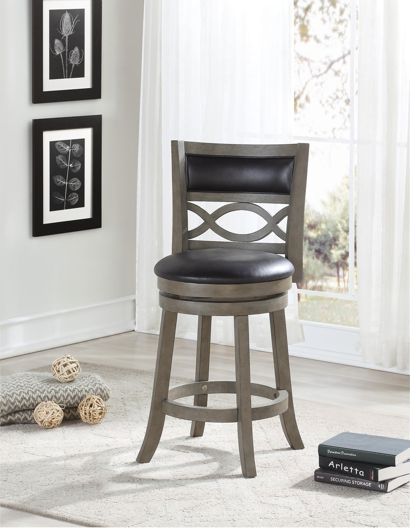 MANCHESTER 24" COUNTER STOOL-ANT GRAY W/PU SEAT