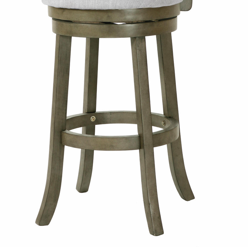 MANCHESTER 29" BAR STOOL-ANT GRAY W/FABRIC SEAT