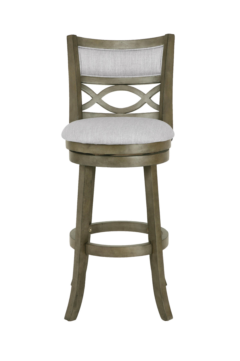 MANCHESTER 29" BAR STOOL-ANT GRAY W/FABRIC SEAT