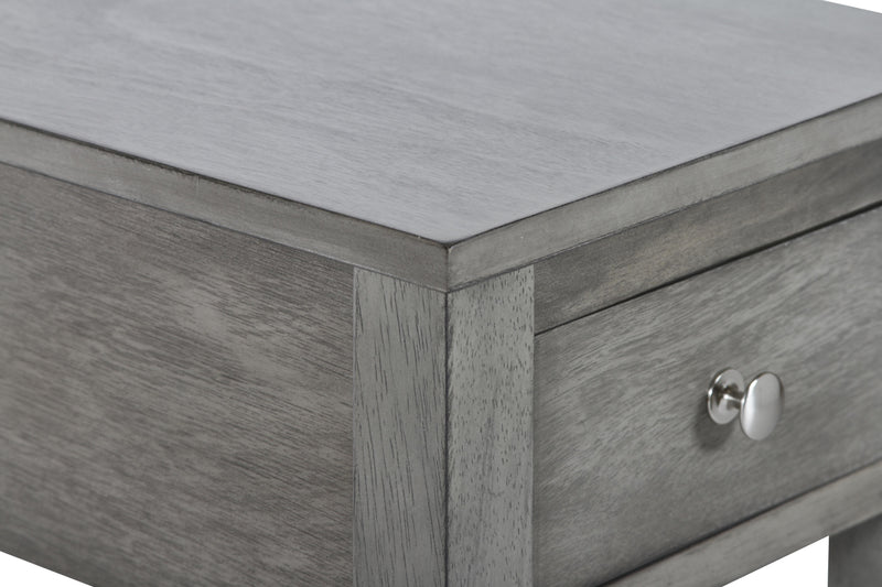 NOAH  END TABLE WITH DRAWER-GRAY