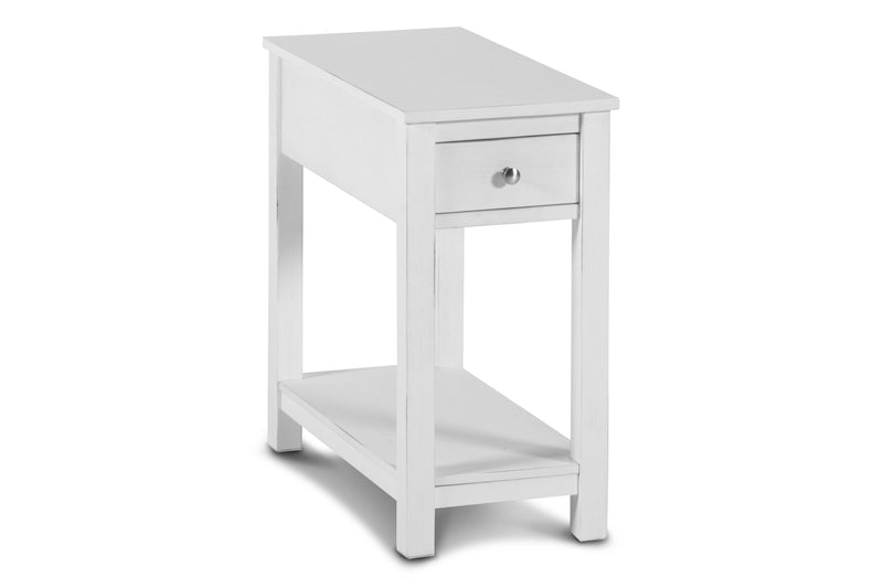 NOAH END TABLE WITH DRAWER-WHITE image