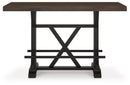 Valebeck - Rect Dining Room Counter Table With Wine Rack
