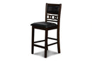 GIA 42" COUNTER DROP LEAF TABLE W/2 CHAIRS-EBONY