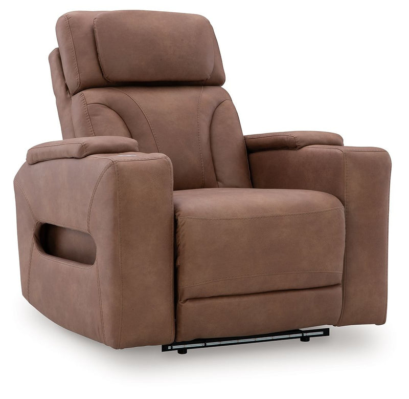 Clean-Slate - Caramel - Power Recliner / Adj Headrest