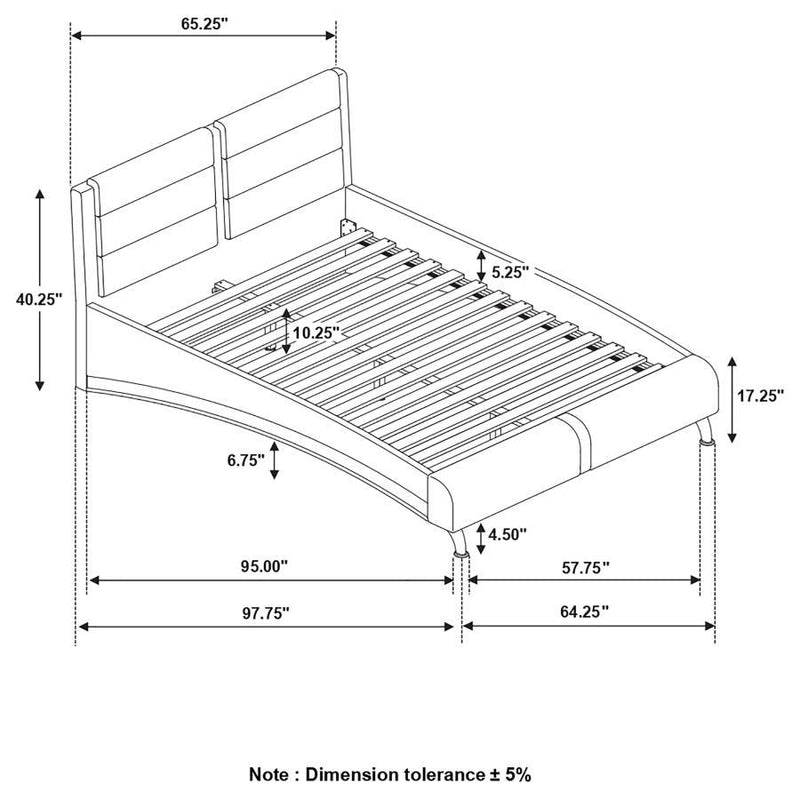 Jeremaine - Upholstered Sleigh Bed