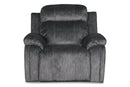 New Classic Furniture Tango Glider Recliner with Power Footrest in Shadow