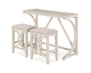 BELLA COUNTER TABLE & 2 STOOLS -2 TONE BISQUE