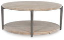 Dyonton - Light Grayish Brown - Round Cocktail Table