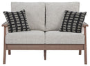 Emmeline - Brown / Beige - Loveseat w/Cushion
