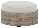 Calworth - Beige - Ottoman with Cushion