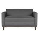 AIDEN LOVESEAT W/2 THROW PILLOWS-SILVER GRAY