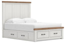 Ashley Savonport Queen Panel Storage Bed — Plus