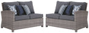 Salem - Gray - Raf / Laf Loveseat W/Cush (Set of 2)