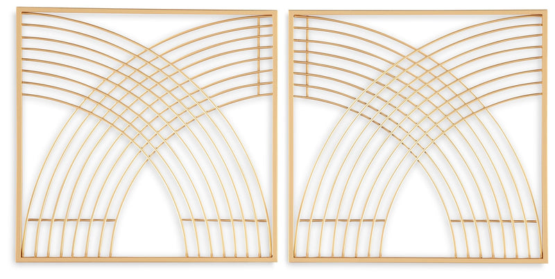 Dalkins - Gold Finish - Wall Decor Set (Set of 2)