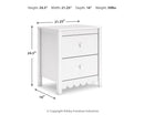 Hallityn - White - Two Drawer Night Stand