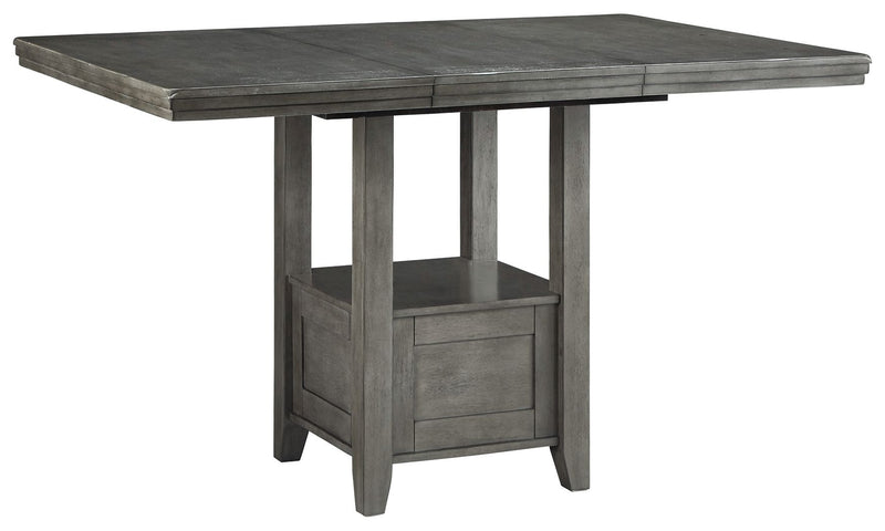 Hallanden - Gray - Rectangular Dining Room Counter Extension Table