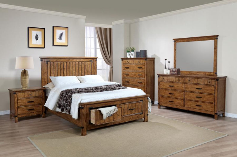 Brenner - Wood Storage Panel Bed