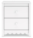 Hallityn - White - Two Drawer Night Stand