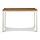 AMY 60" COUNTER TABLE+CHAIRS W/STG (5 PC) -2 TONE BISQUE
